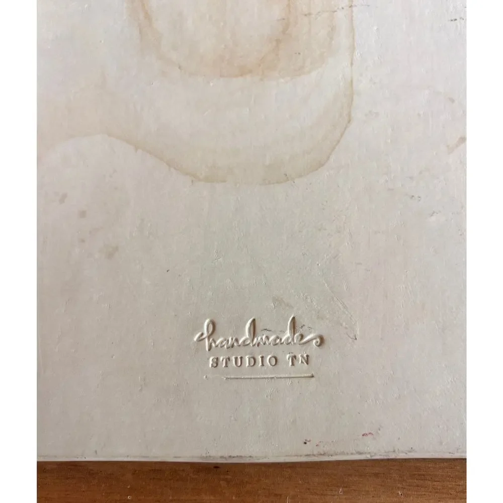 Handmade Studio TN Ceramic Cutting Board | Embossed Floral Kitchen Decor